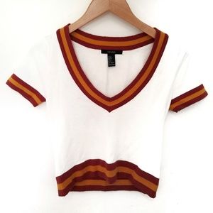 Forever 21 Knit V-neck Crop